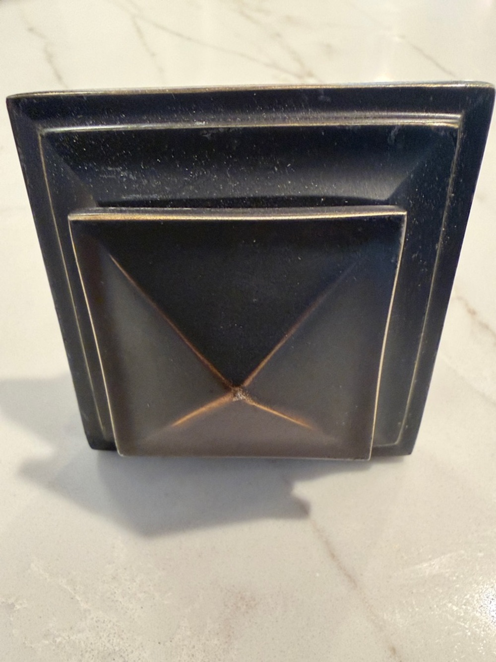 Restoration Hardware Square Finial-medium Oil-Rubbed Bronze-fits 1 1/4” rod